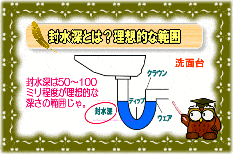 封水深とは？理想的な深さ【画像】